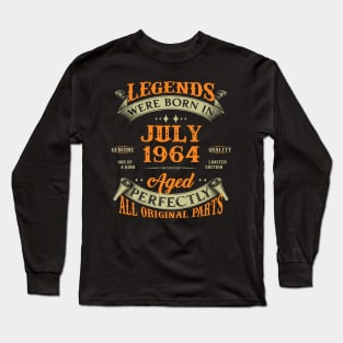 Legends Were Born In July 1964 60 Years Old 60th Birthday Gift Long Sleeve T-Shirt